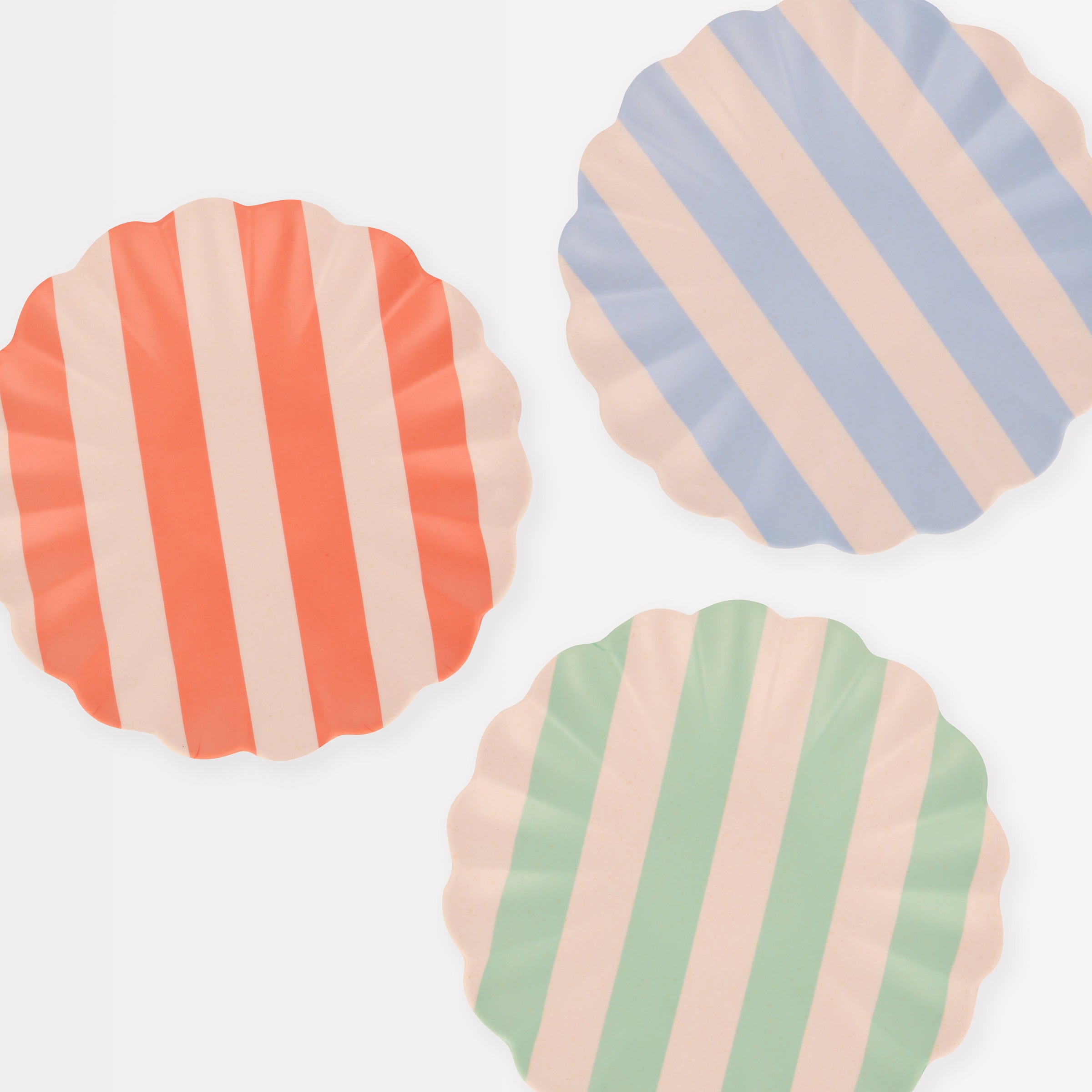 Stripey Assorted Bamboo Small Plates. Set of 6 - Image 5