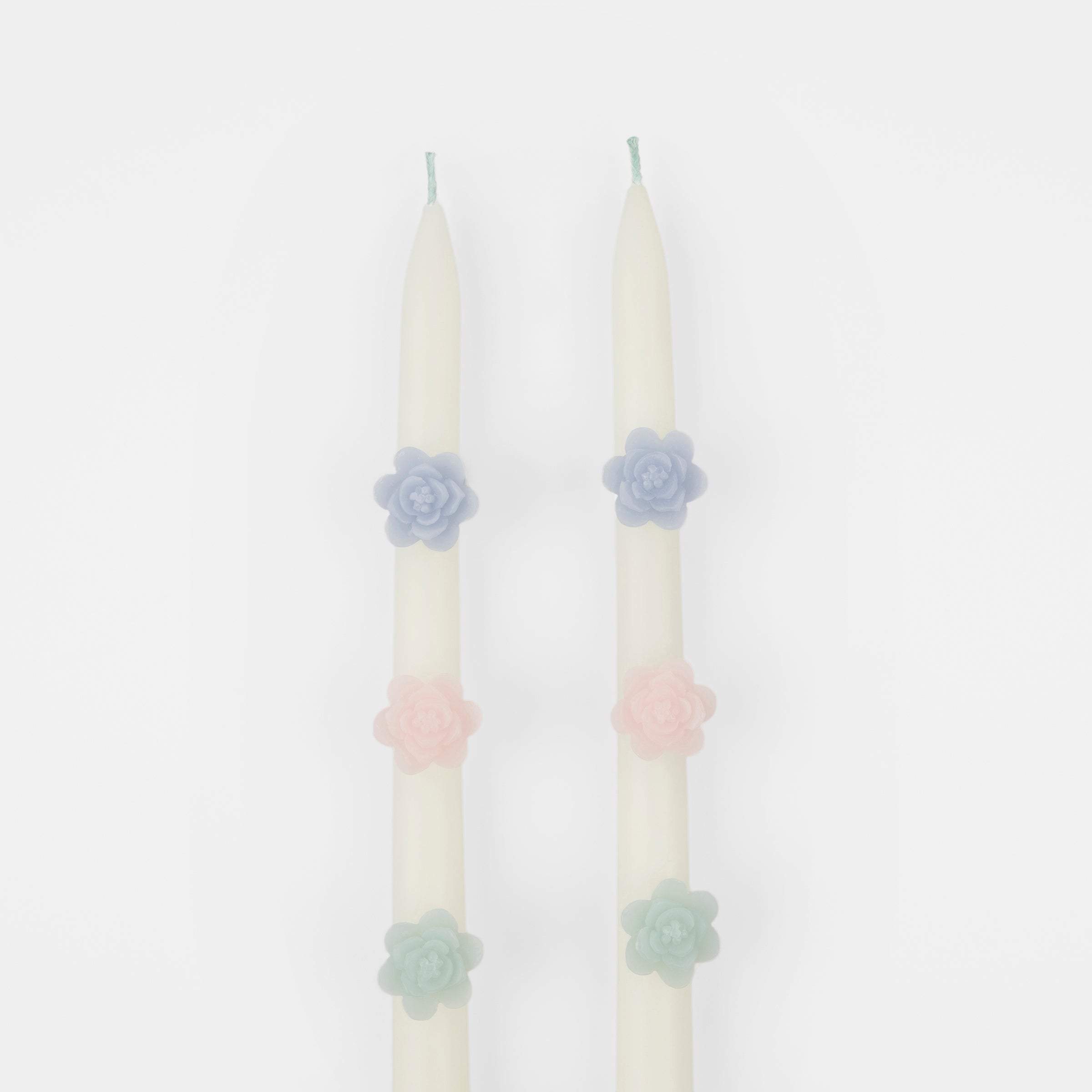 Pastel Flowers Taper Candles. Set of 2 - Image 6