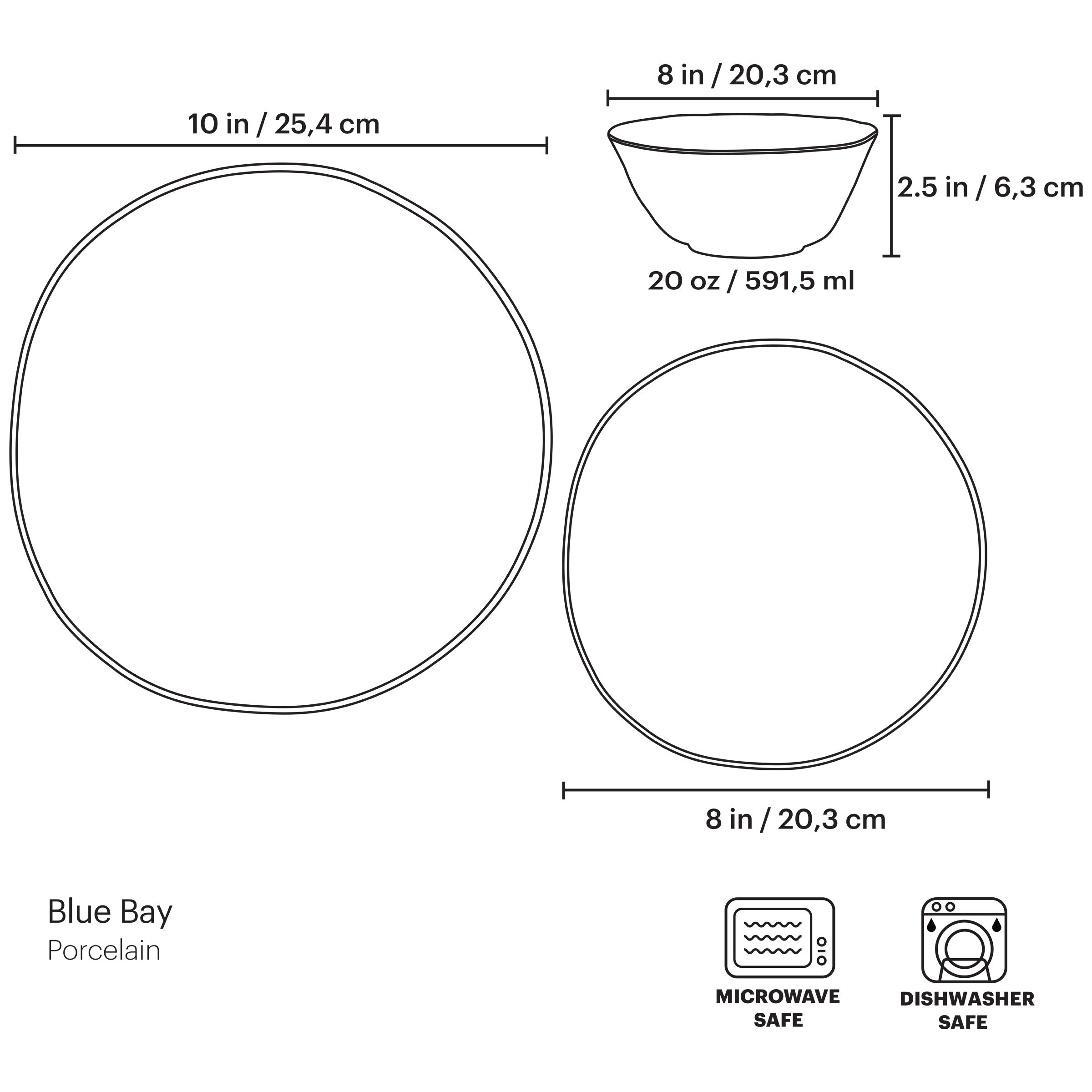 Blue Bay 12-Piece Dinnerware Set - Image 10