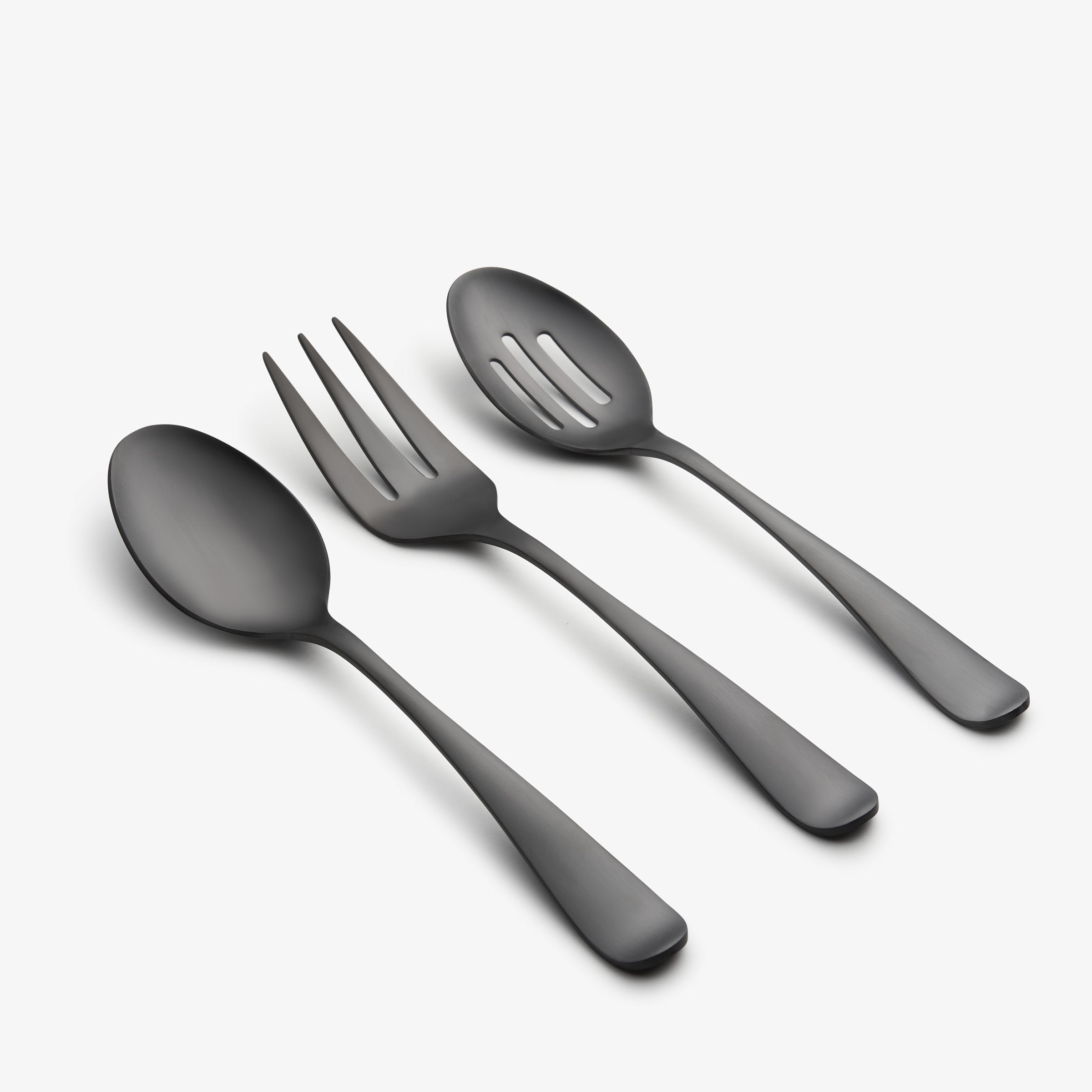 Rhiannon Black Satin 45-Piece Flatware Set - Image 2