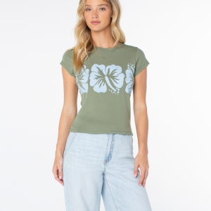 Flower Block 90S Baby Tee