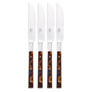 Tortoise Steak Knives. Set of 4