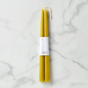 Dipped Citrine 12 Taper Candle. Set of 2
