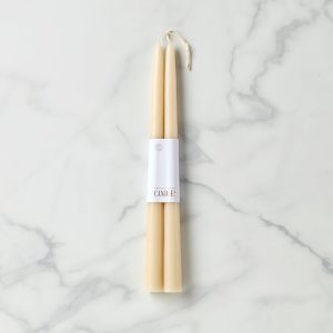 Dipped Parchment 12 Taper Candle. Set of 2