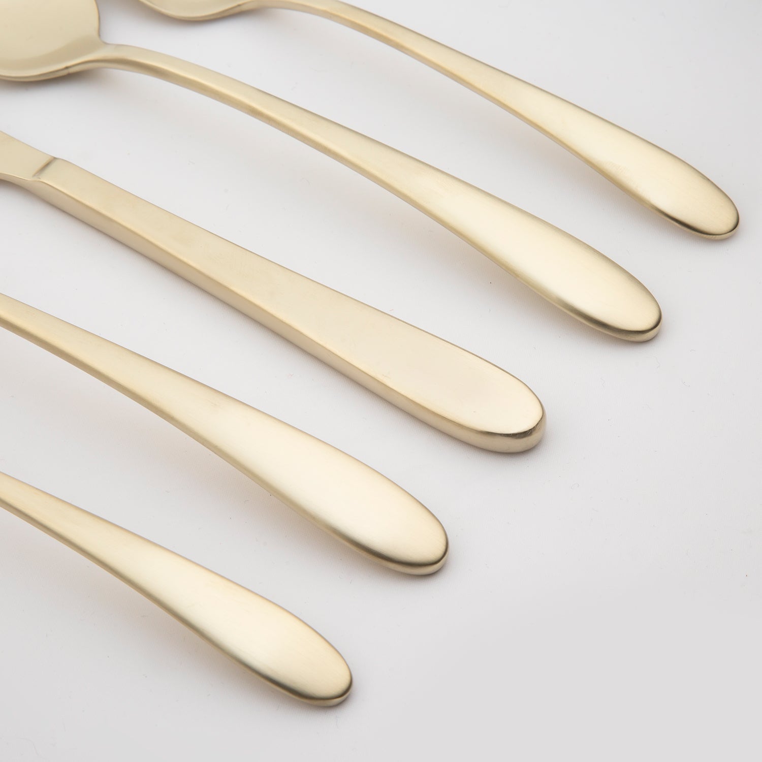 Poet Champagne Satin 20-Piece Flatware Set - Image 4