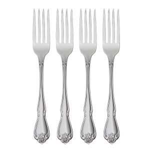 True Rose Dinner Forks. Set of 4