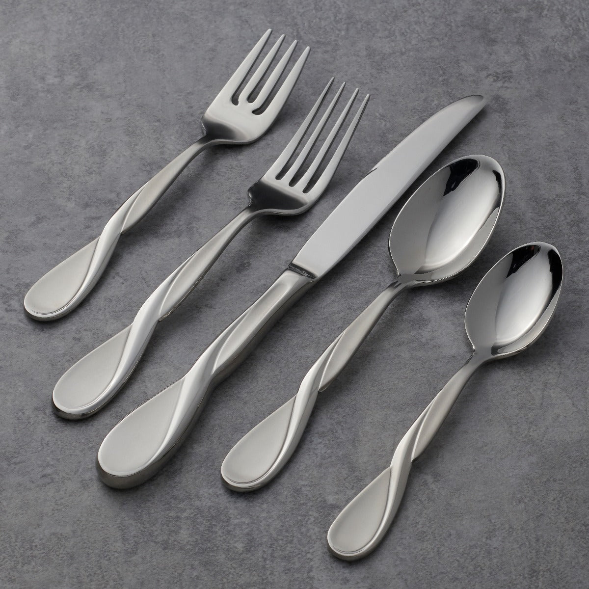 Aquarius Satin 5-Piece Place Setting - Image 2